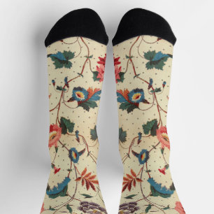 Hübsche Crews mit Blumenmuster Socken