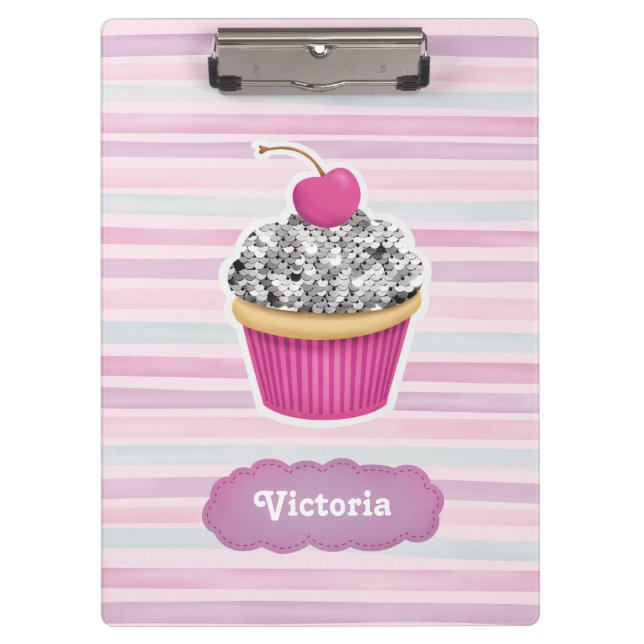 Hübsche Cupcake-Zwischenablage Klemmbrett (Vorderseite)