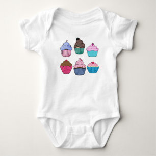Hübsche Cupcakes Baby Strampler