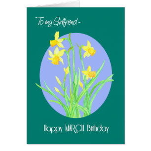 Hübsche Daffodis März Geburtstag für Freundin
