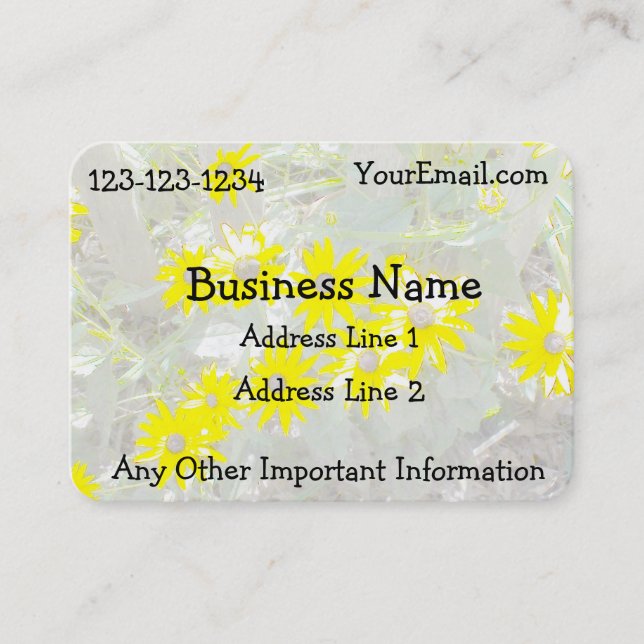Hübsche Daisies Nature Business Card Visitenkarte (Vorderseite)