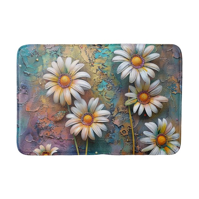 Hübsche Daisy Blume Blumenmuster Natur Badematte (Vorderseite)