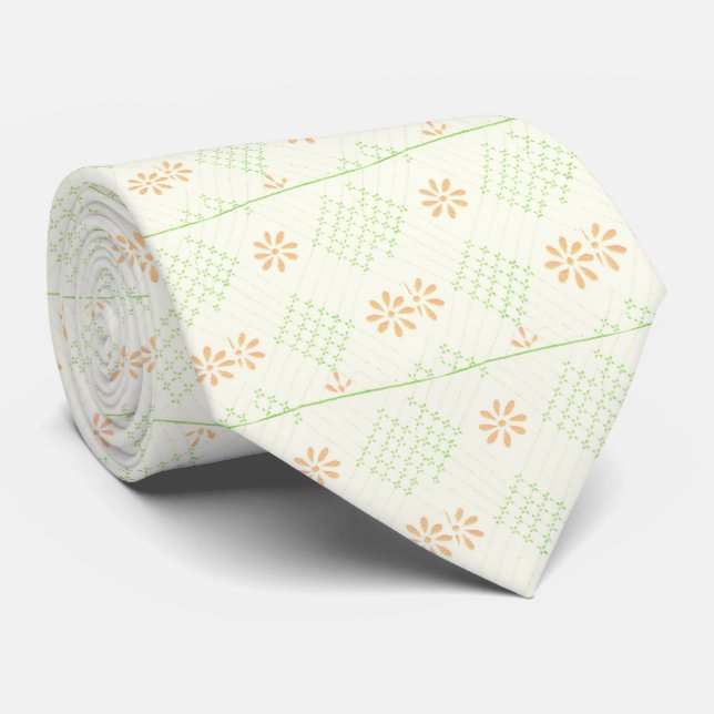 Hübsche Daisy-Blume Krawatte (Gerollt)