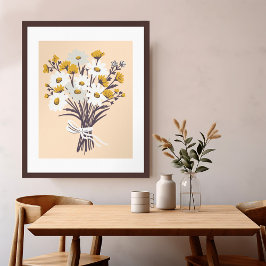 Hübsche Daisy Bouquet Retro Moderne Kunst Poster