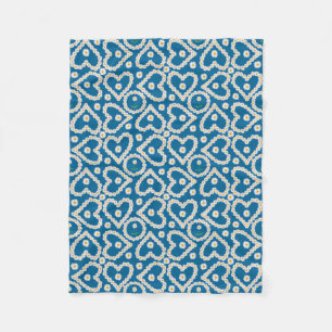 Hübsche Daisy Chains on Blue, Fleece Blanket