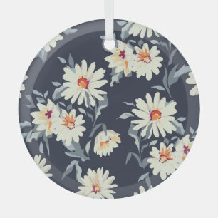 Hübsche Daisy Floral: Nahtlose Printwerbung Ornament Aus Glas
