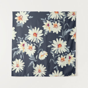 Hübsche Daisy Floral: Nahtlose Printwerbung Wandteppich