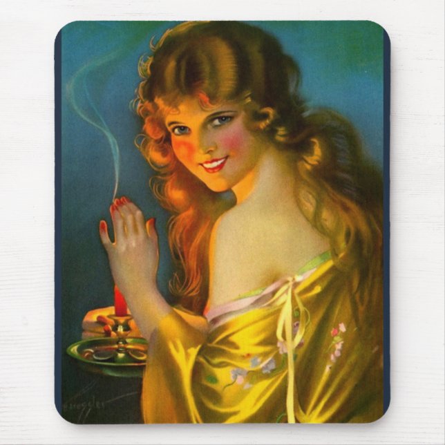 hübsche Dame der 1920er Mousepad (Vorne)