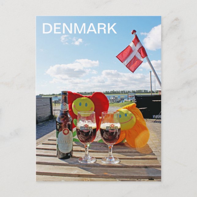 Hübsche Dänemark-Postkarte. Postkarte (Vorderseite)