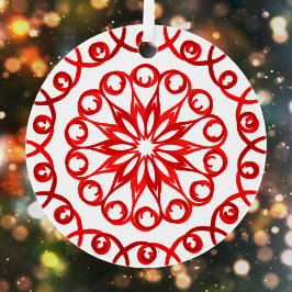 Hübsche Dekorative Weißrot Weihnachten Ornament Aus Metall