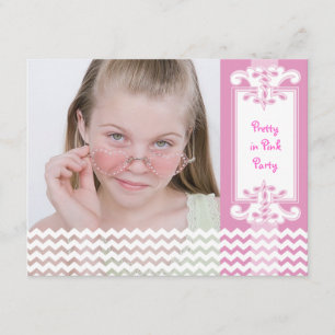Hübsche der Geburtstags-Party Einladung des rosa