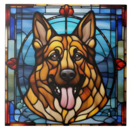Hübsche Deutsche Schäferhund-Dekorfliese Fliese