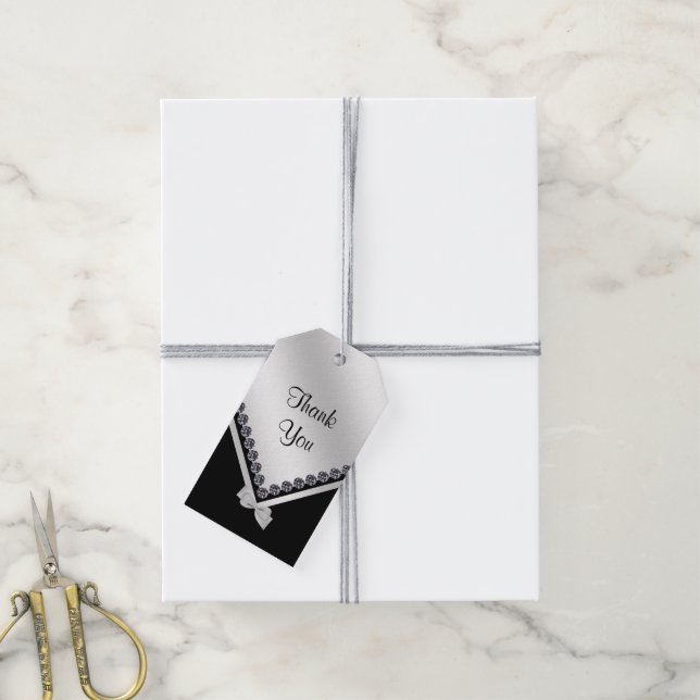 Hübsche Diamanten & Silberbraun 60. Geburtstag Geschenkanhänger (Mit Garn)