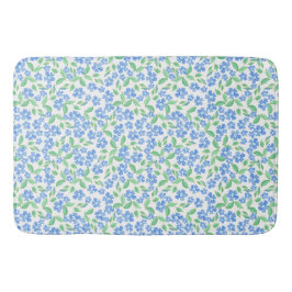 Hübsche Ditsy Blue Green Periwinkle Blume Badematte