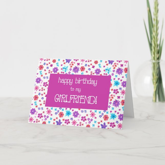 Hübsche Ditsy Floral Für eine Freundin zum Geburts Karte (Vorderseite)