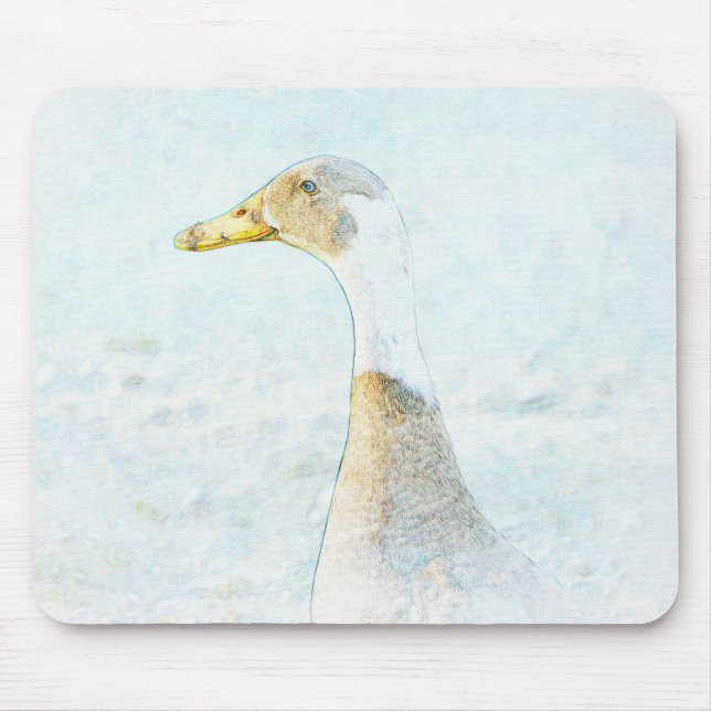Hübsche Duck Art in Blue Mouse Pad Mousepad (Vorne)