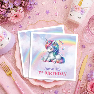 Hübsche Einhorn Pastell Magisches Mädchen Party Se Serviette