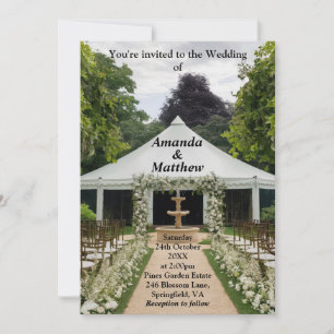 Hübsche Einladung zu einer Hochzeit im Freien