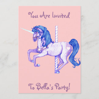 Hübsche Einladungen von Karussell Unicorn