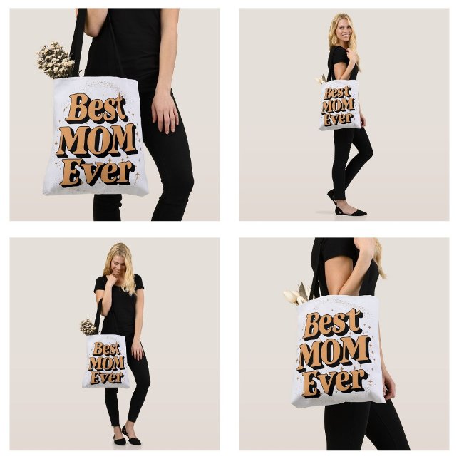 Hübsche einzigartige Typografie Beste Mama je Tasche (Pretty Unique Typography Best Mom Ever Tote Bags)