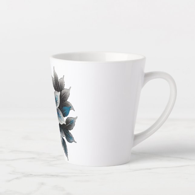 hübsche Eisblumen und Blätter Milchtasse (Rechts)