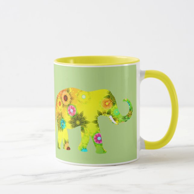 Hübsche Elefanten Kaffee-Tasse Tasse (Rechts)