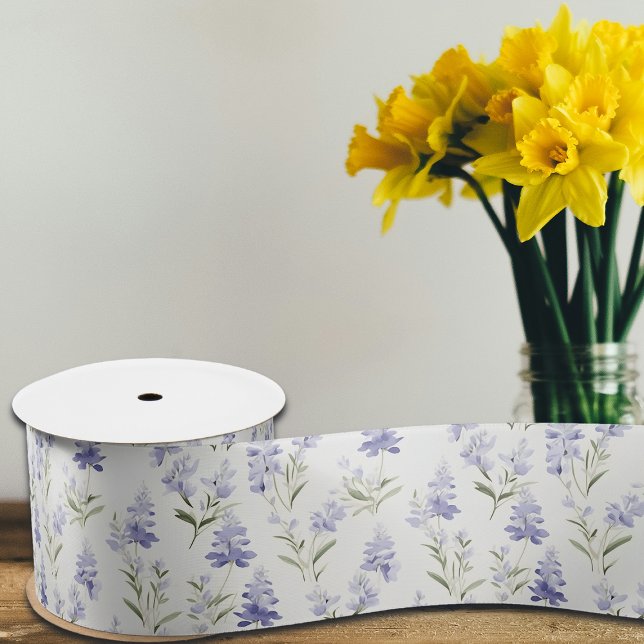 Hübsche Elegant Lilac Blume Blau und Weiß Satinband (Von Creator hochgeladen)