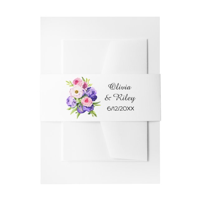 Hübsche Elegante Blume Bouquet Einladungsbanderole (Vorderseite Beispiel)