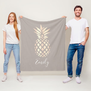 Hübsche elegante kupferne Rosengoldananas u. -GRA Fleecedecke