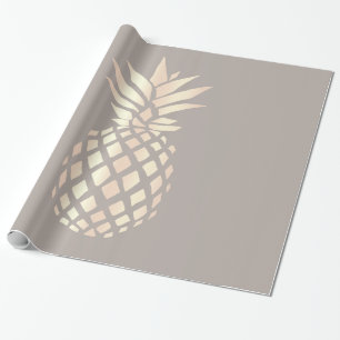 Hübsche elegante kupferne Rosengoldananas u. -GRAU Geschenkpapier