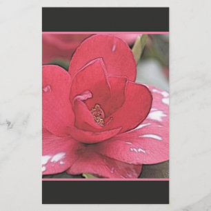 Hübsche, elegante rosa Kamelienblüte Briefpapier