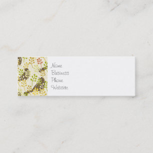 Hübsche Elegante Vögel im Baumkronenmuster Mini Visitenkarte