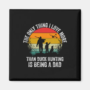 Hübsche Entenjagd mit Vater-Hunde-Design für Duck Magnet