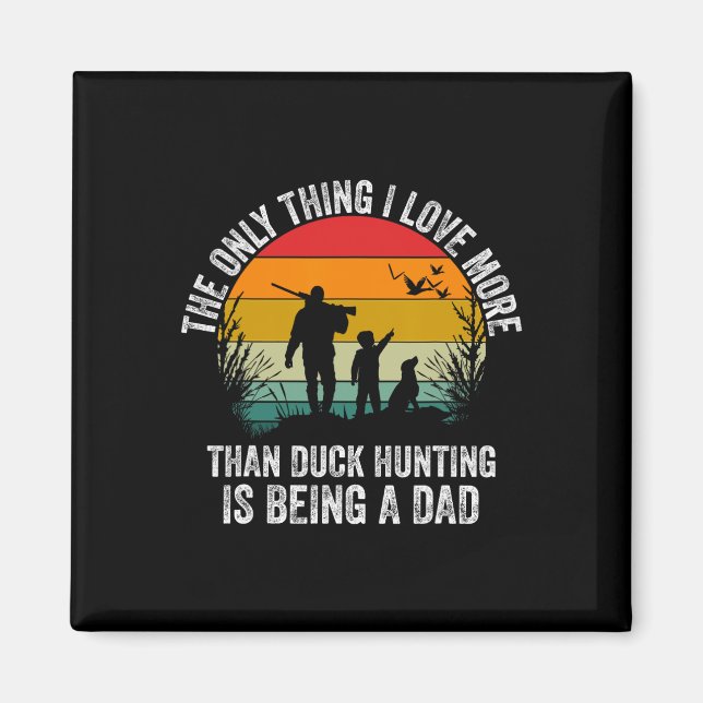 Hübsche Entenjagd mit Vater-Hunde-Design für Duck  Magnet (Vorne)