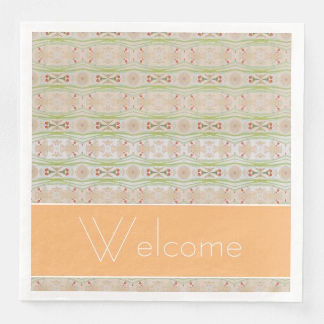 Hübsche Extravagante PapierNapkins und Personalisi Serviette (Vorderseite)