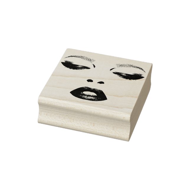 Hübsche Face Eyes lips Fashion Makeup Art Gummistempel (Stempel)