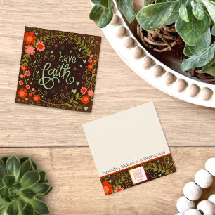 Hübsche Faith Floral Heart Inspirierend Kindness C Quadratische Visitenkarte