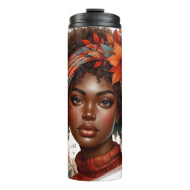 HÜBSCHE FALL-HERBST-THEMA DER AFRIKANISCHEN AMERIK THERMOSBECHER
