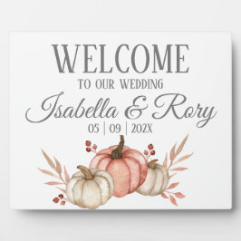 Hübsche Fall Pumpkins Bouquet Wedding Tabletop Zei Fotoplatte