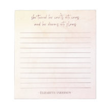 Hübsche Farbe Motivierend Vorsatzname Notepad