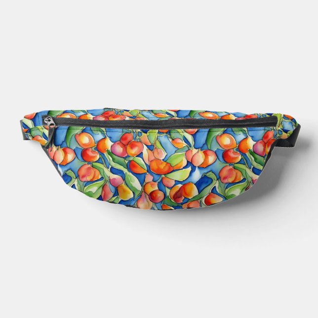 Hübsche, farbenfrohe Aprikosen Botanische Wasserfa Bauchtasche (Ablage )