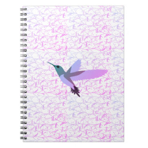Hübsche Farbenspiel Hummingbird und eleganter Hint Notizblock