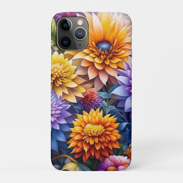 Hübsche Farbige Ai Art Blume Personalisiert Case-Mate iPhone Hülle (Rückseite)