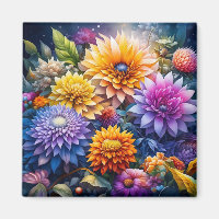 Hübsche Farbige Digital Ai Art Blume