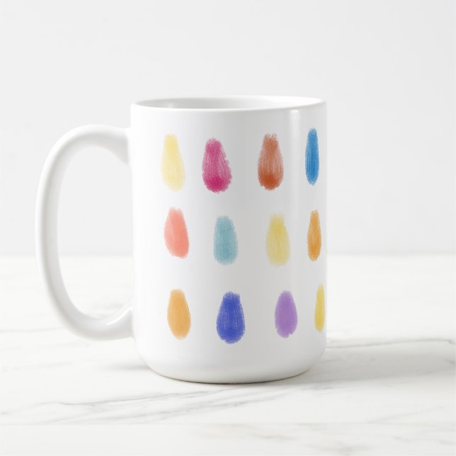 Hübsche Farbstiche blendet das Originalfarbmuster  Kaffeetasse (Links)