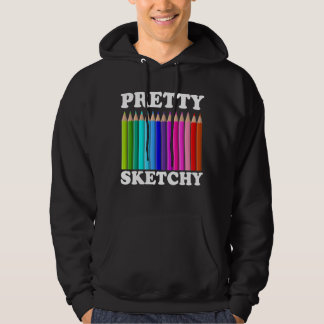 Hübsche Farbstifte Coole Maler Künstler T Hoodie