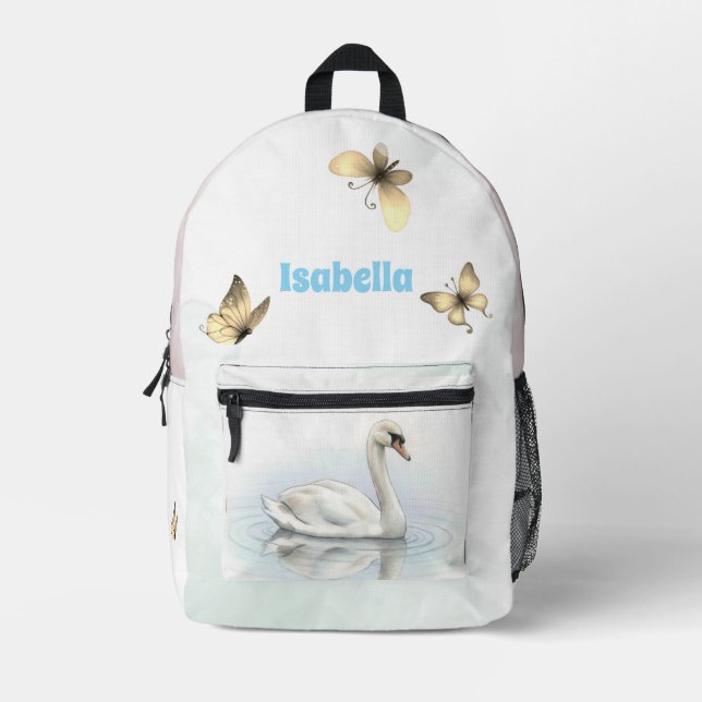 Hübsche Fee sitzt in der Blume Bedruckter Rucksack (Vorderseite)
