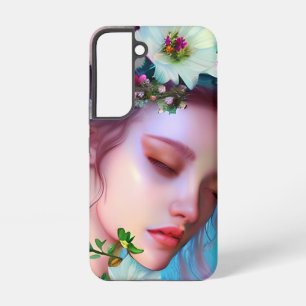 Hübsche Feenblumen im Haar Fantasy-Kunst Samsung Galaxy Hülle