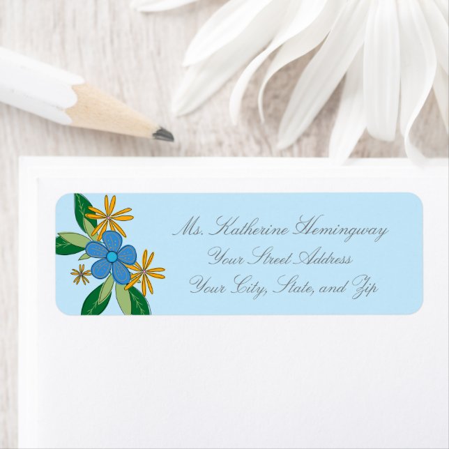 Hübsche Feminine Floral Return Labels (Insitu)
