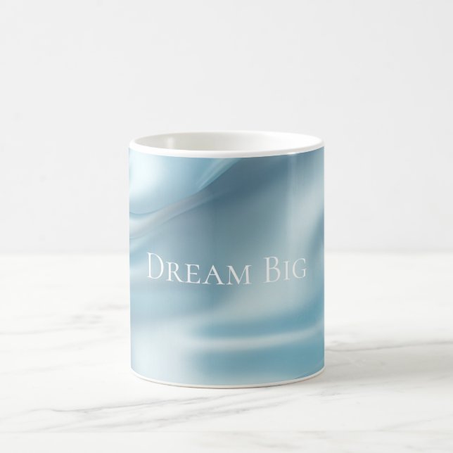 Hübsche Feminine Light Blue Imitats Satin Kaffeetasse (Mittel)